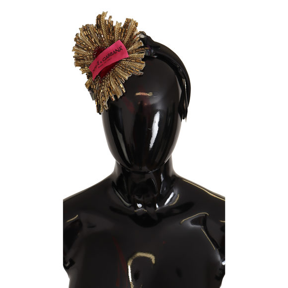 Dolce & Gabbana Black Strawberry Sicily Crystal Mesh Net Headband Diadem main image 1